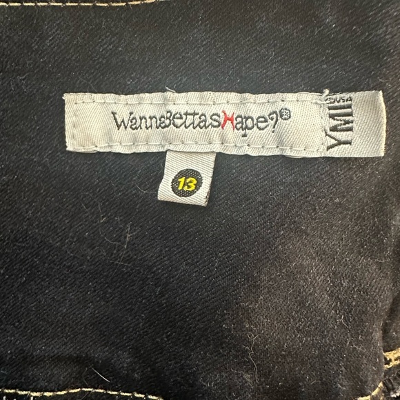 YMI wanna better  shape dark wash jeans EUC SZ 13 back zip skinny high waist - Picture 6 of 7